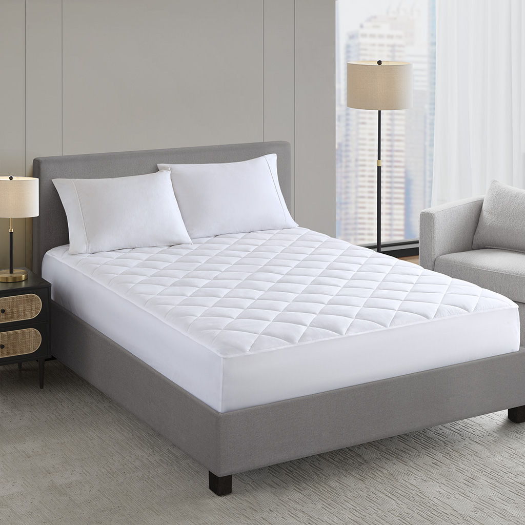 Microfiber Premium - Queen Mattress Pad - White