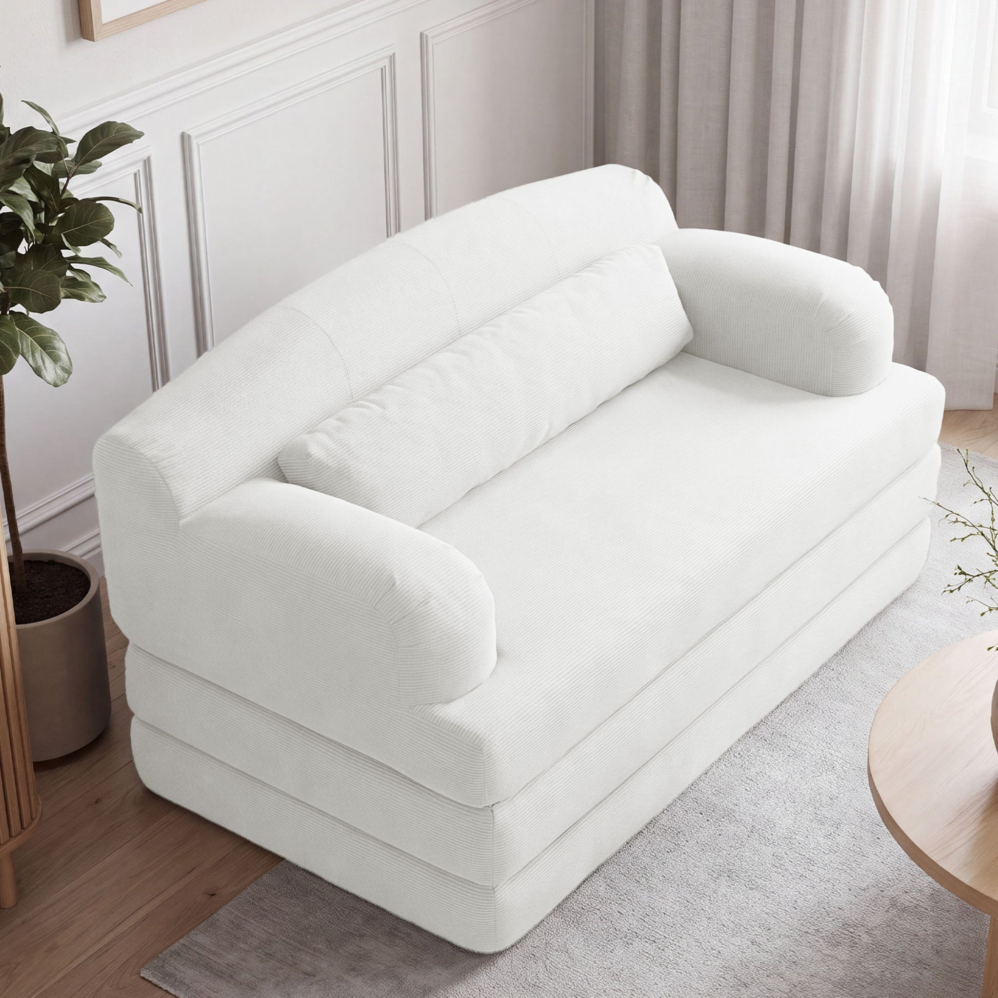 2 Seater Sofa Bed, Compact Foldable Floor Couch