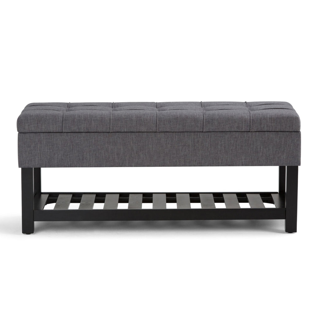 Saxon - Upholstered Transitional Storage Ottoman Bench
