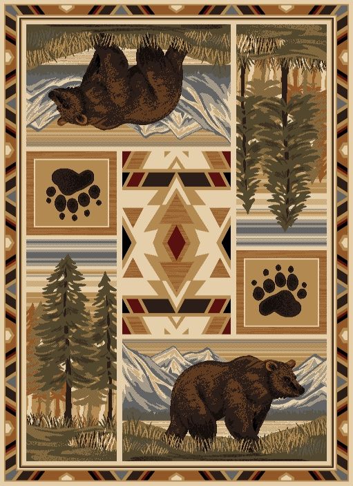 Woodland - GC_RST5301 Multi 5' x 7' Lodge Area Rug