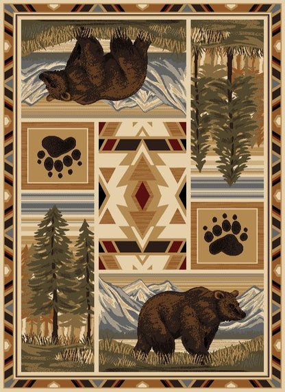 Woodland - GC_RST5301 Multi 5' x 7' Lodge Area Rug