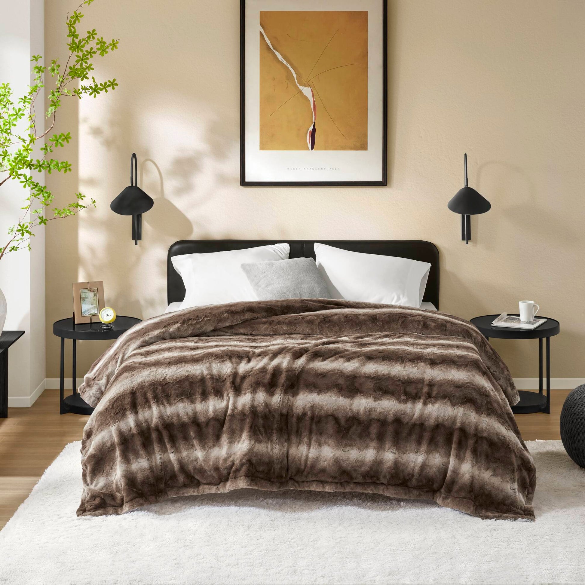 Zuri - 108" x 90" Blanket - Brown