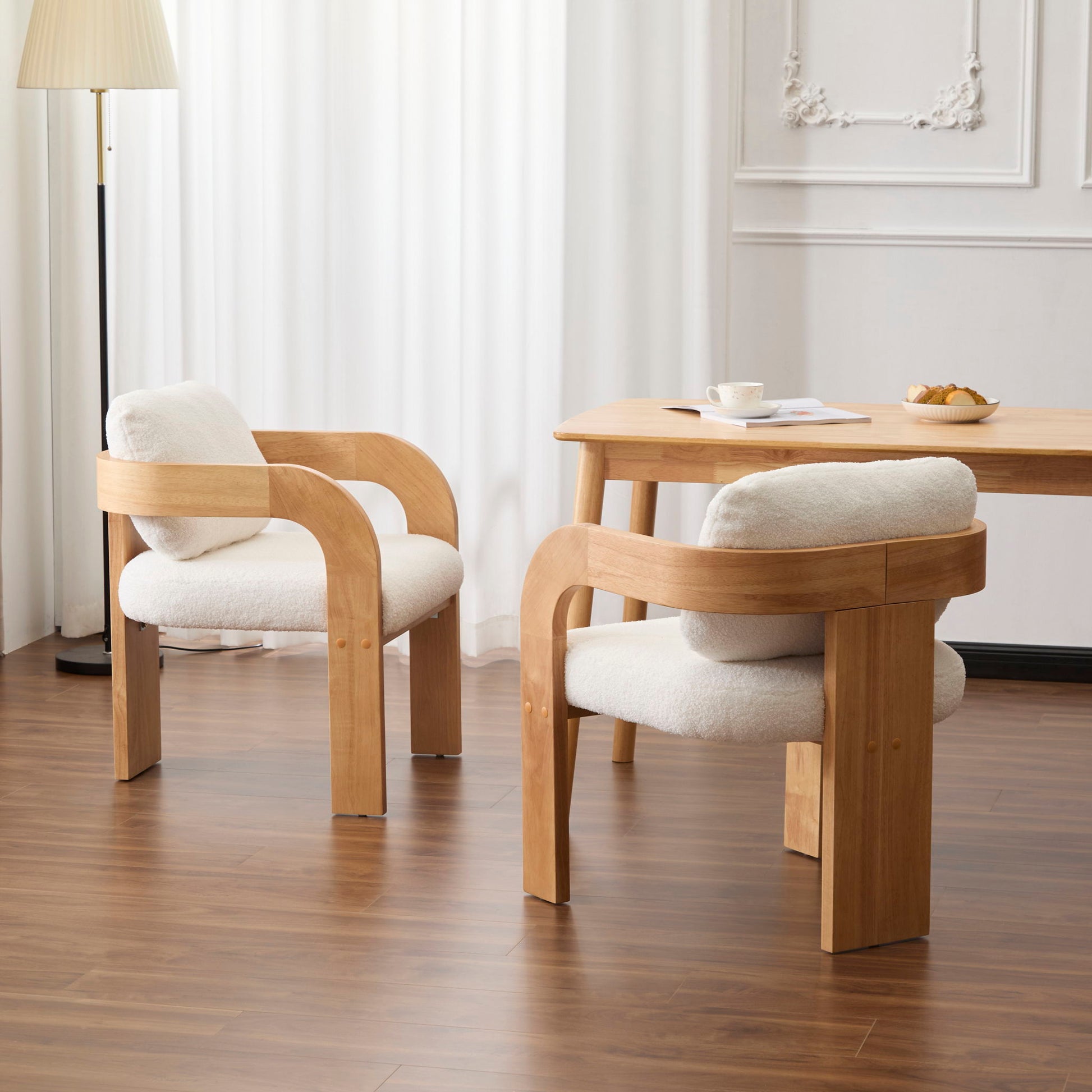 2 Pack Dining Chairs With Pillow Back