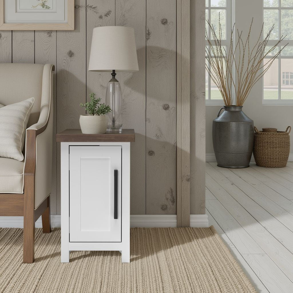 Chairside Table - Jasmine Whitewash / Barnwood