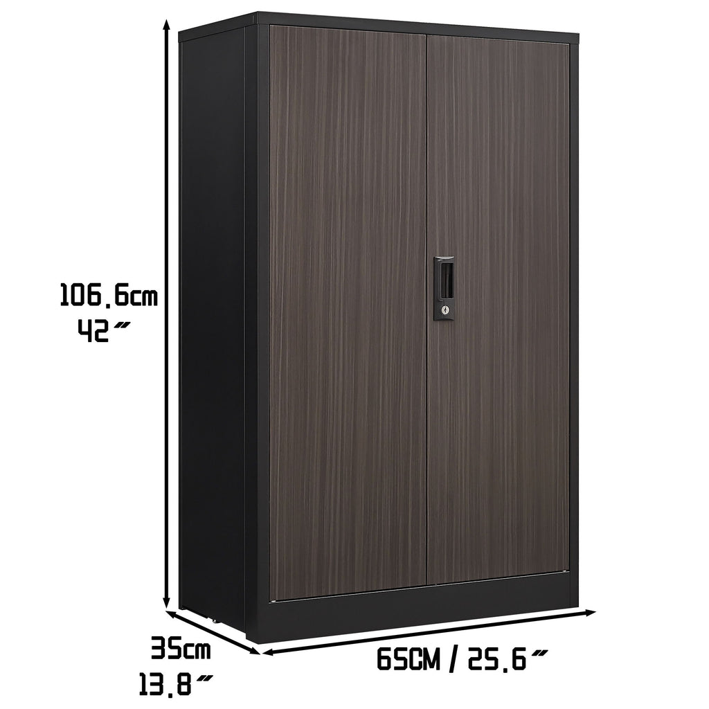 Metal Storage Cabinet With Locking Doors And Adjustable Shelf, Folding Filing Storage Cabinet, Folding Storage Locker Cabinet For Home Office, School, Garage