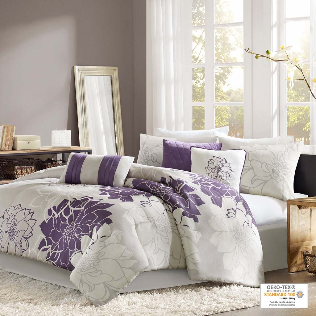 Lola - King Comforter Set - Purple