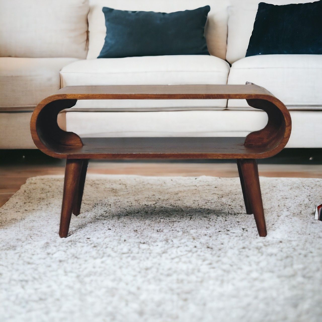 Solid Wood Open Coffee Table