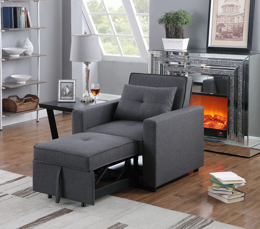 Zoey - Convertible Sleeper Chair With Side Pocket