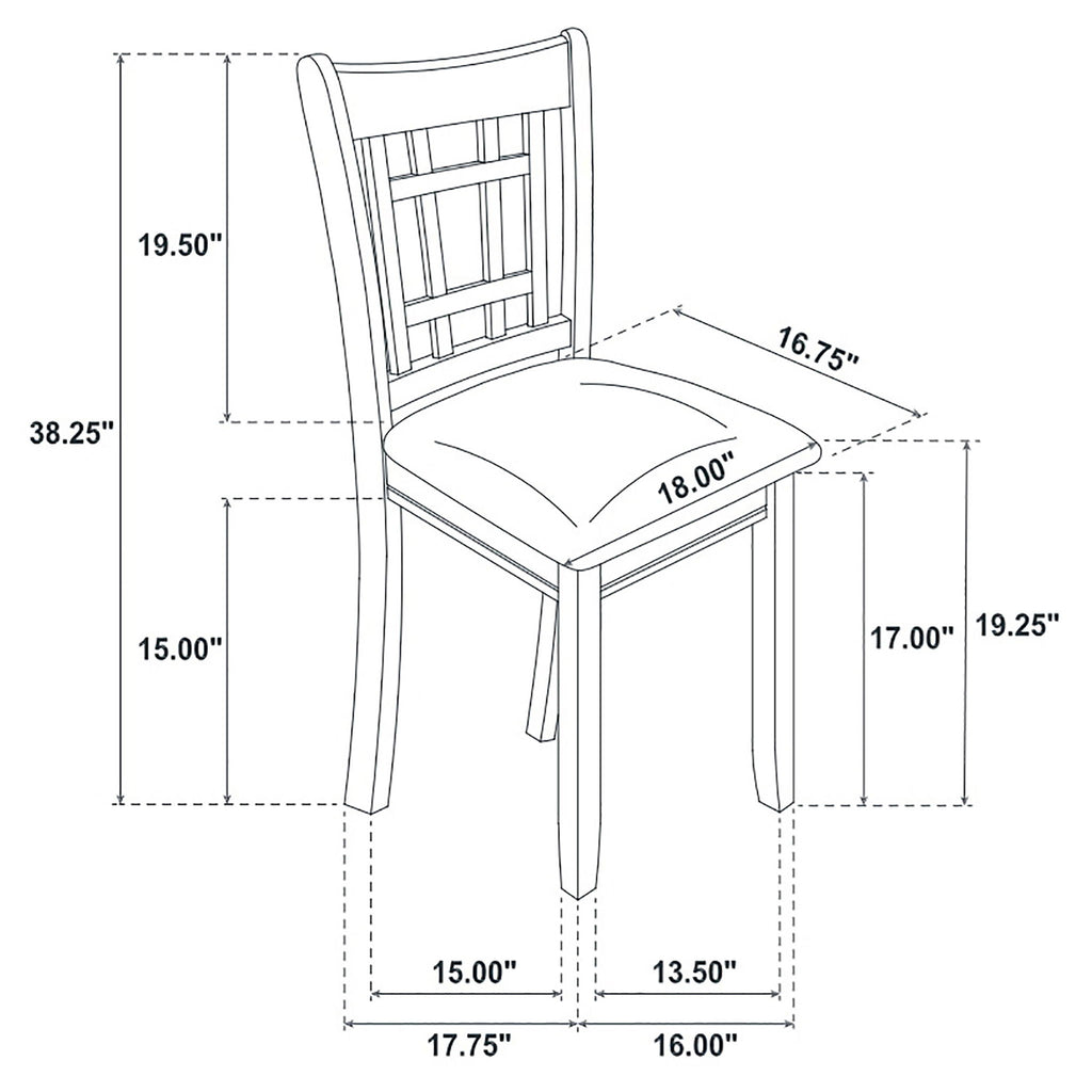 Lattice Back Side Chairs (Set of 2)