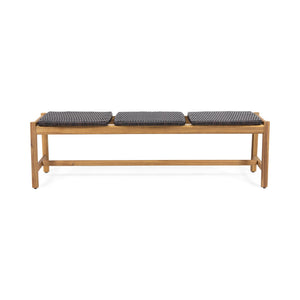 Cambria - Rustic 3 Seater Bench - Teak