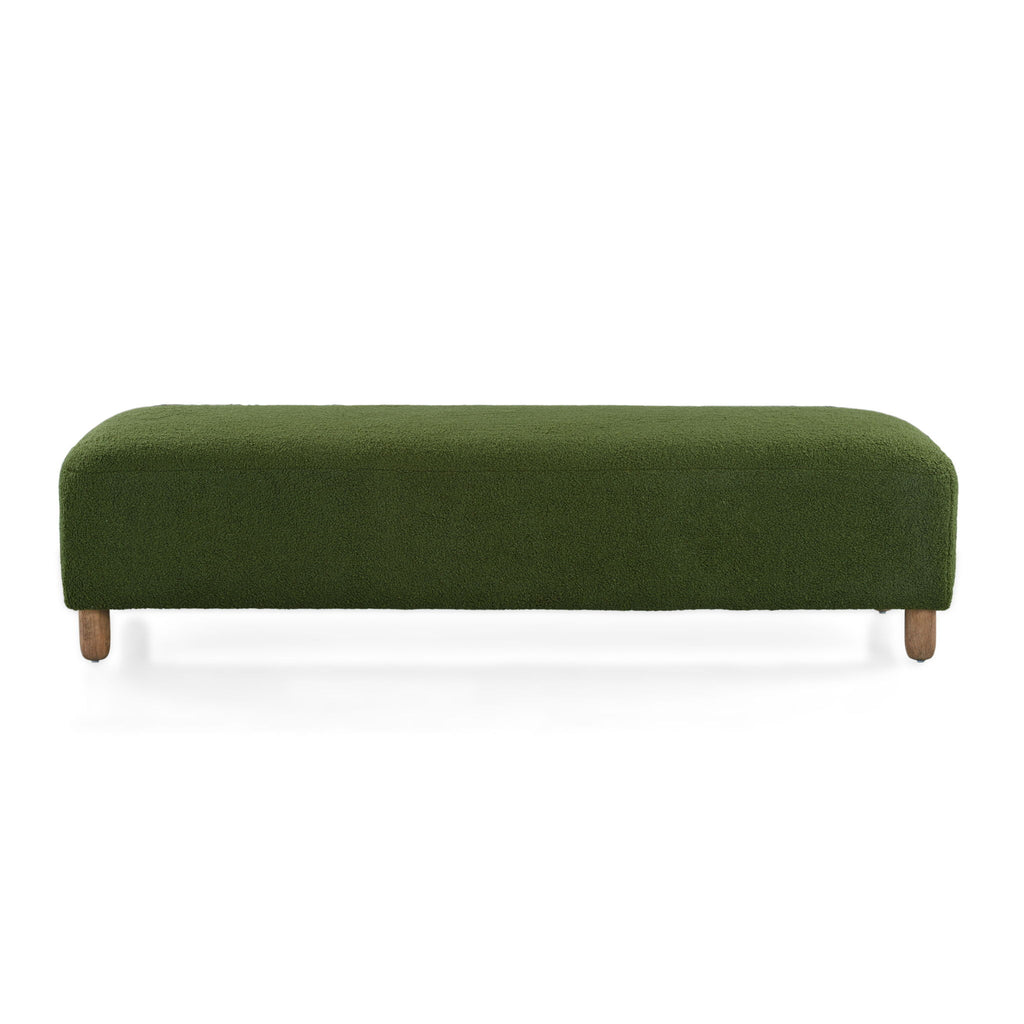 Contemporary Ottoman With Foam Cushion And Durable Upholstery