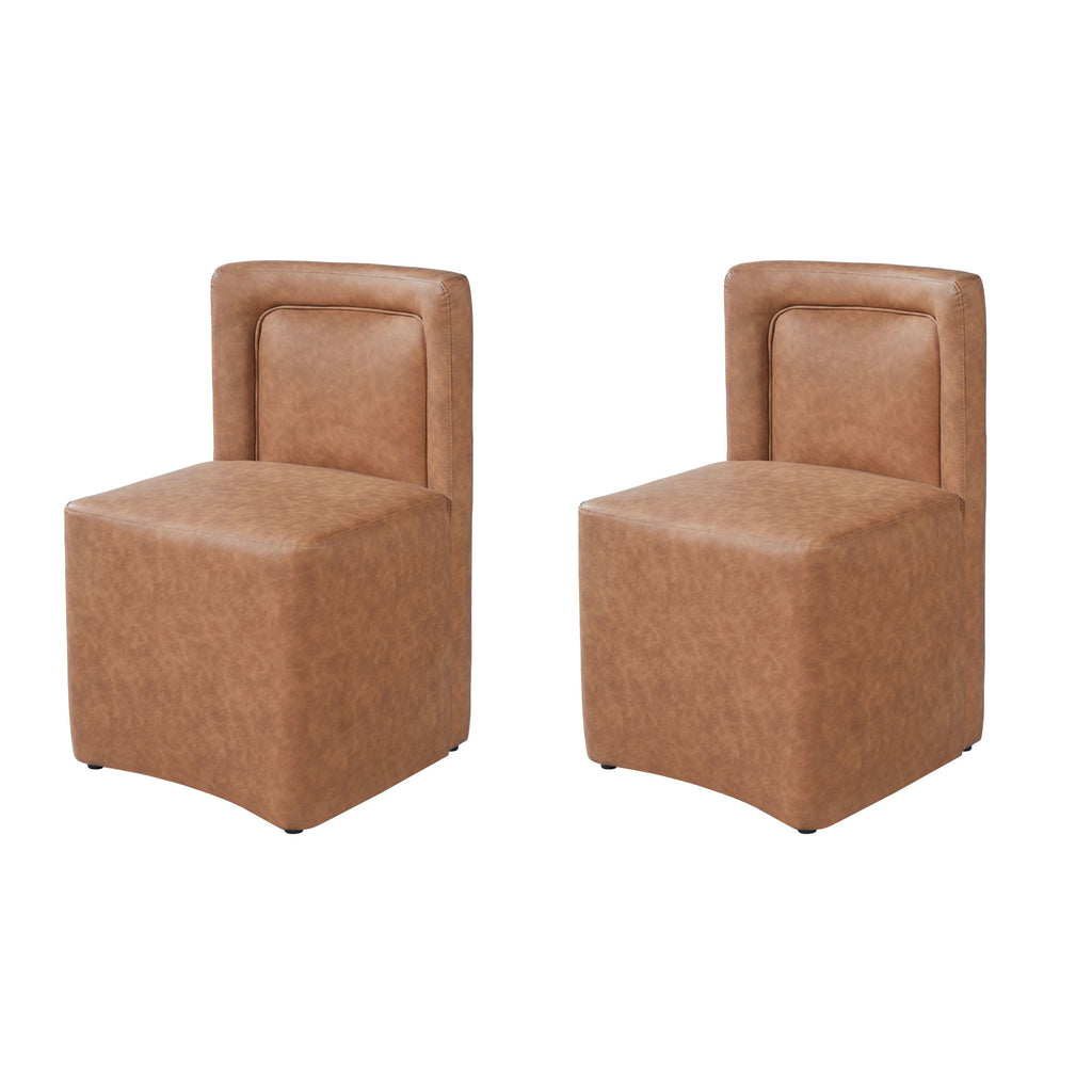 Vintage Upholstered Dining Chairs (Set of 2)