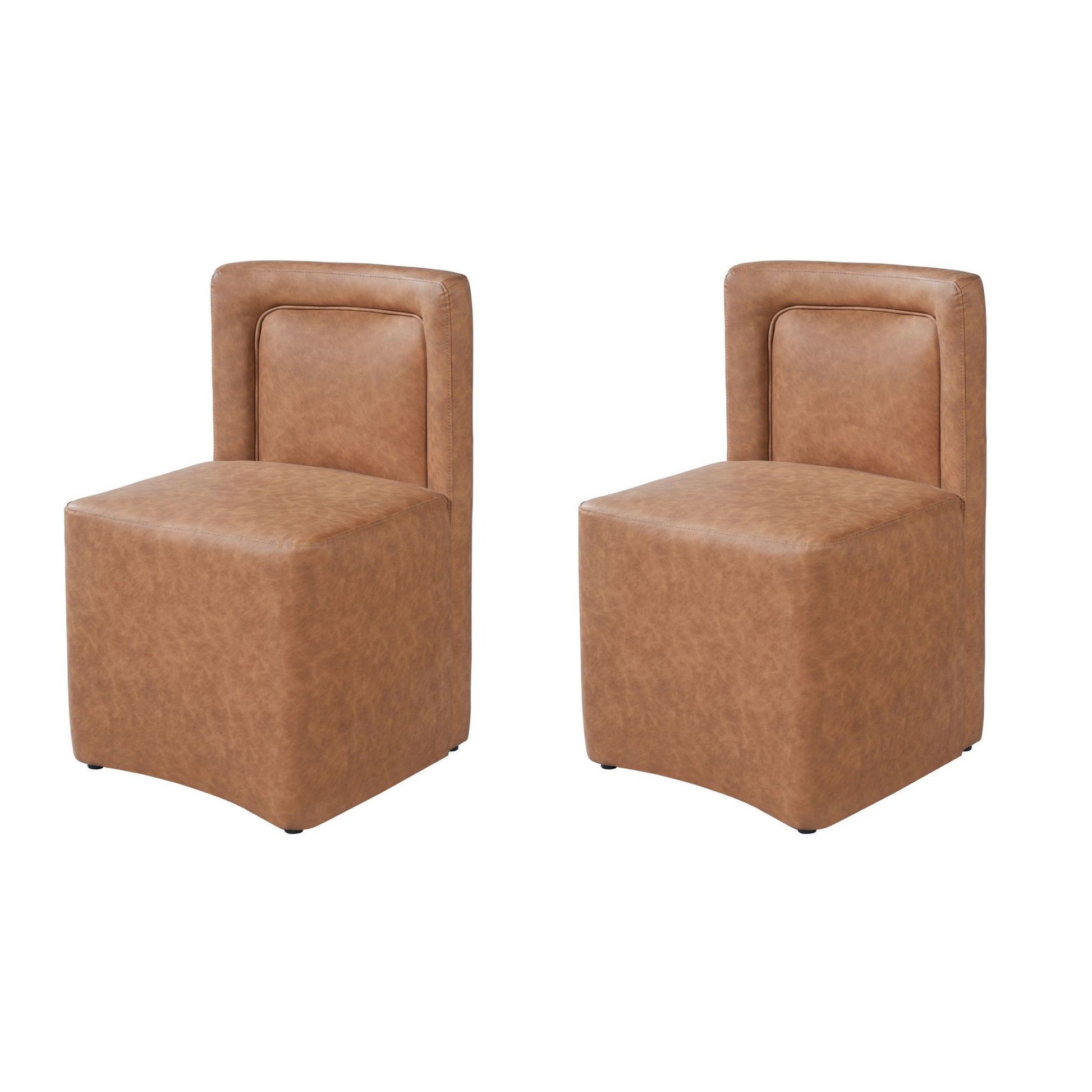 Vintage Upholstered Dining Chairs (Set of 2)