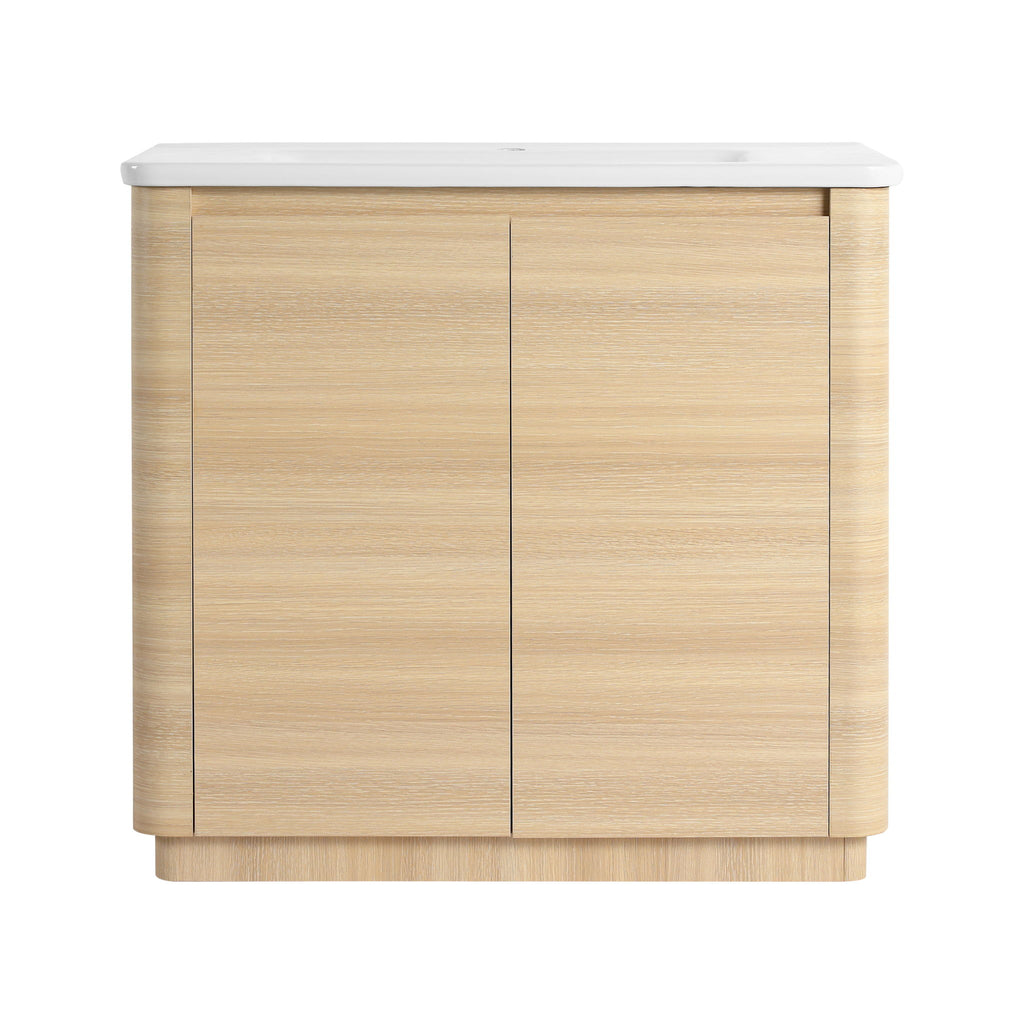 Freestanding Bathroom Vanity With Sink & 2 Soft Close Doors