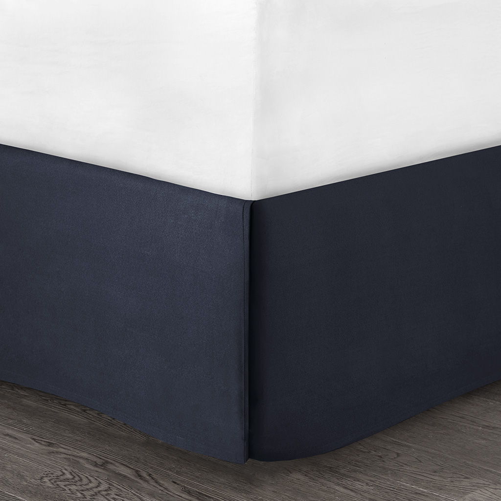 Serene - Queen Embroidered Piece Comforter (Set of 7) - Navy