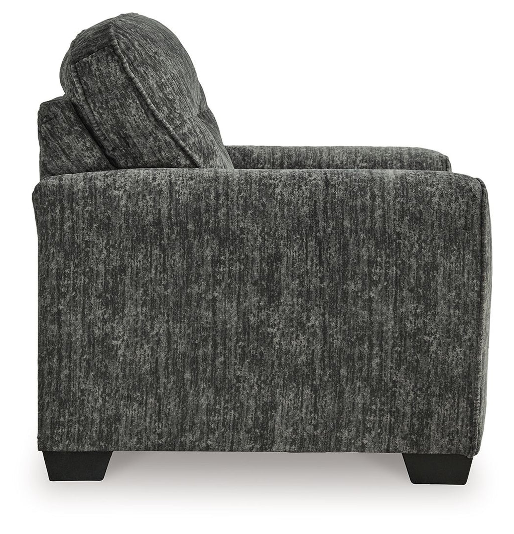 Lonoke - 2 Pc. - Chair And A Half, Ottoman - Gunmetal
