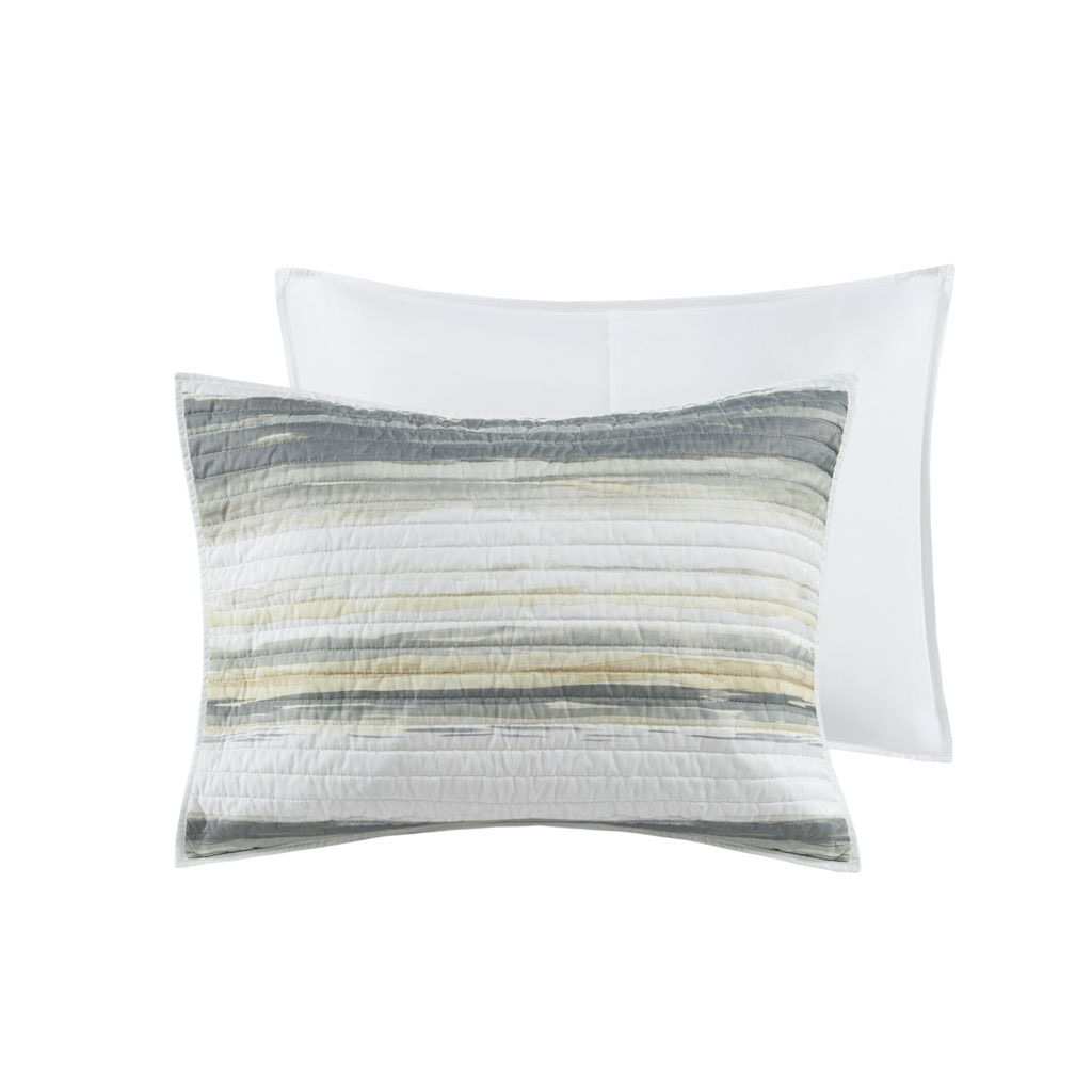 Marina - 6 Piece Quilted Coverlet Set - Sand
