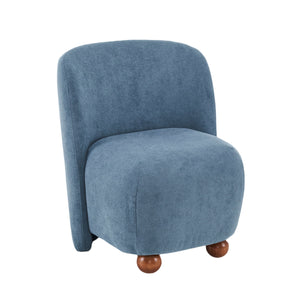 Modern Low Back Accent Upholstered Armless Living Room Chairs, Round Feet