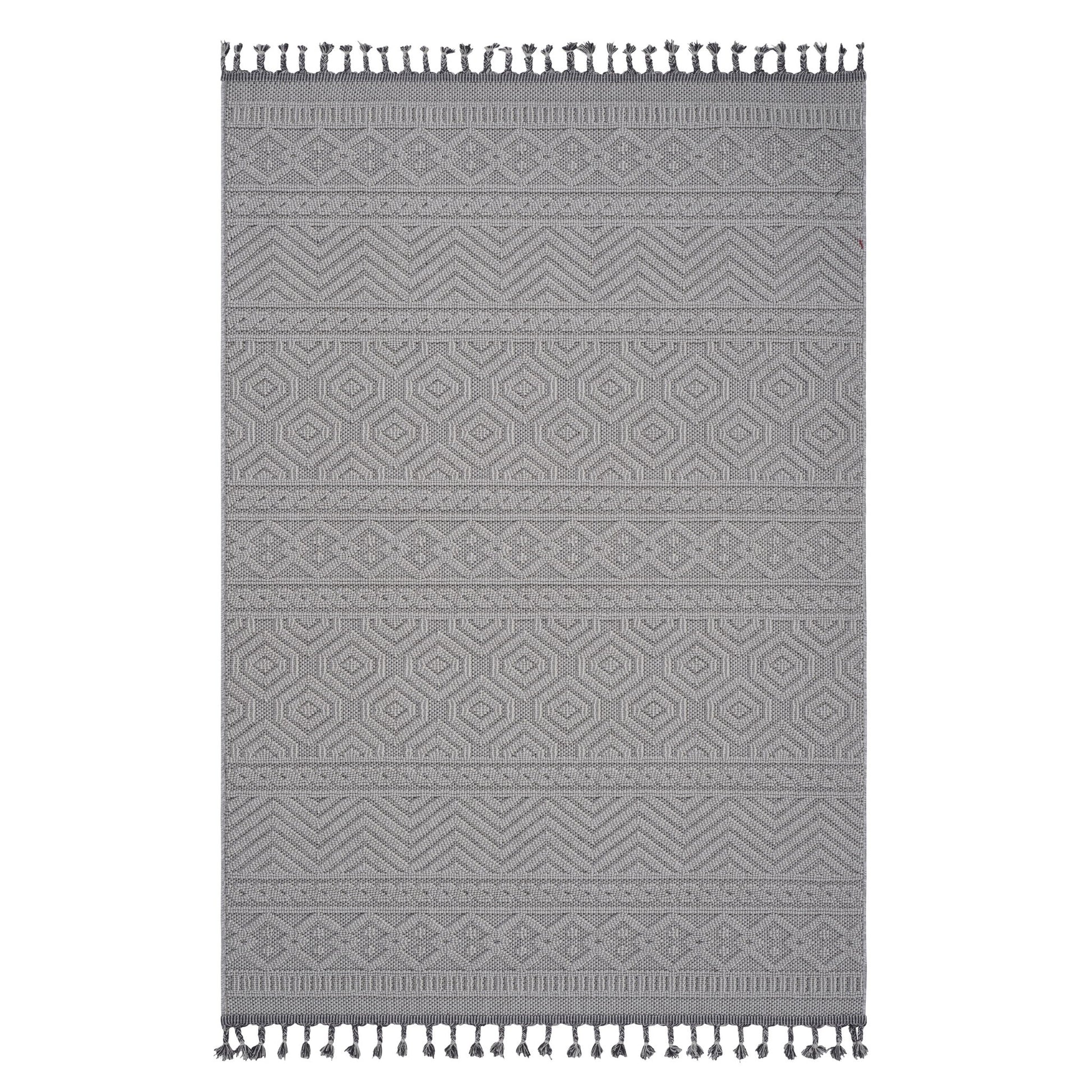 Guros - 8' X 10' Geometric Indoor / Outdoor Area Rug - White
