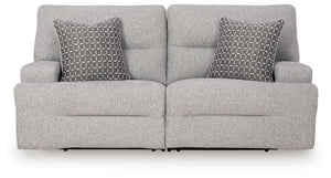 Acklen Place - 2-Piece Power Reclining Sectional Loveseat - Pewter