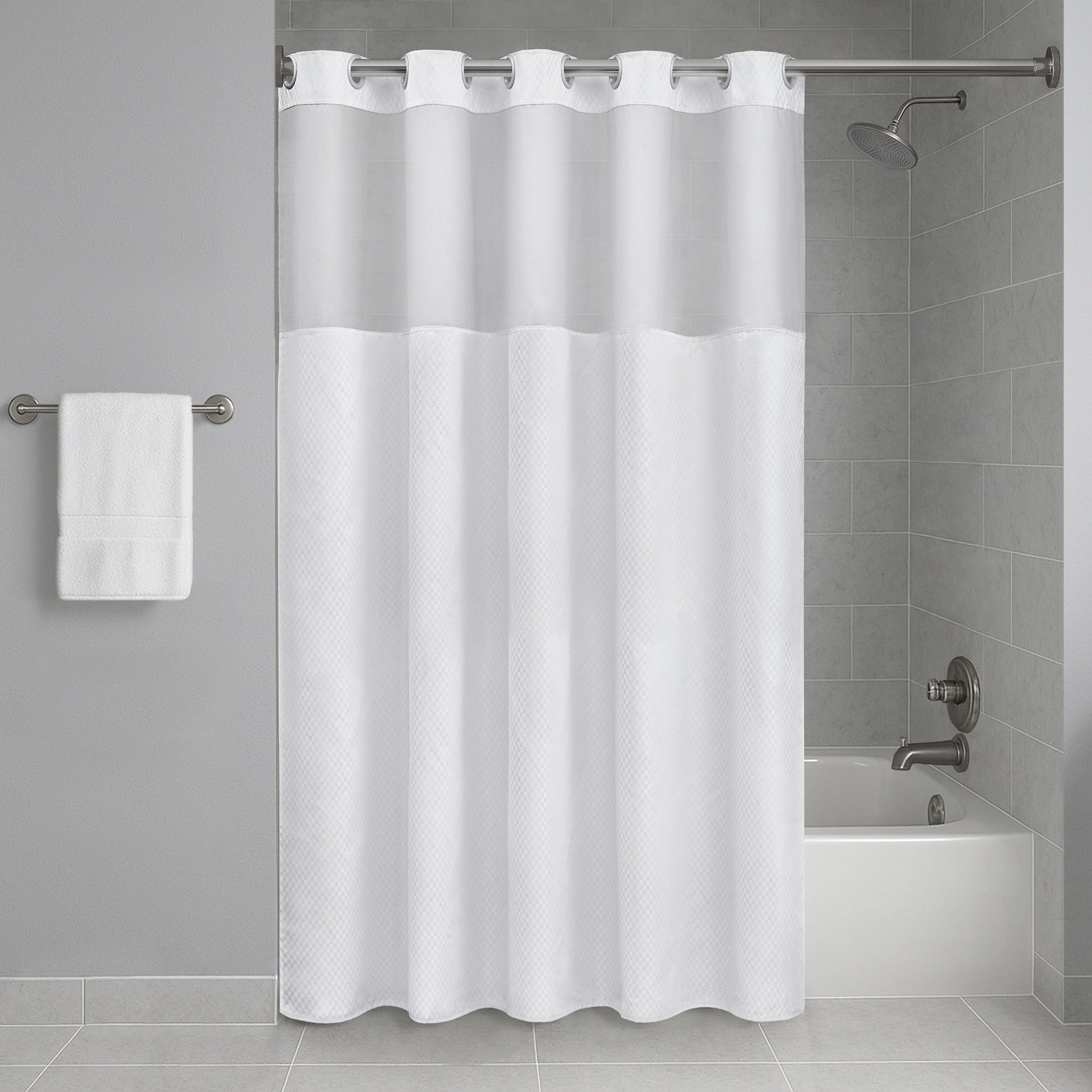 Plain Weave - Essential Shower Curtain - White