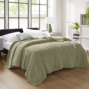 Dream Soft Heated - Queen Blanket - Sage