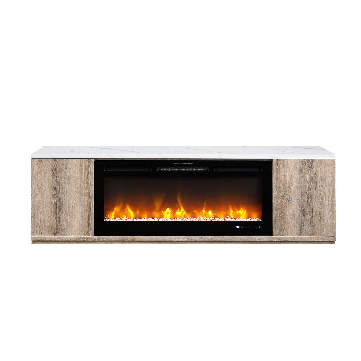 Mason - Entertainment Unit With Bluetooth Speaker And LED Lighting - Natural