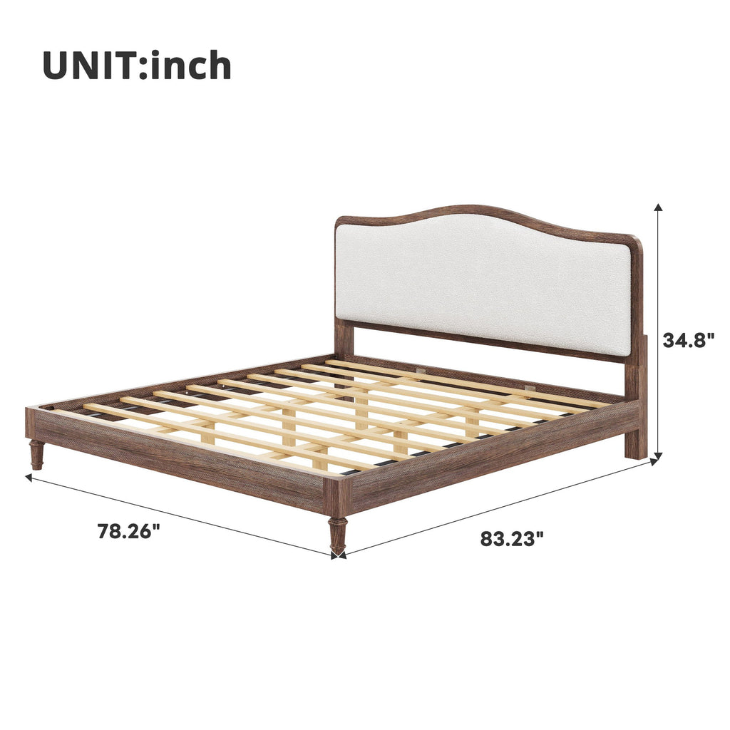 Platform Bed With Upholstered Headboard