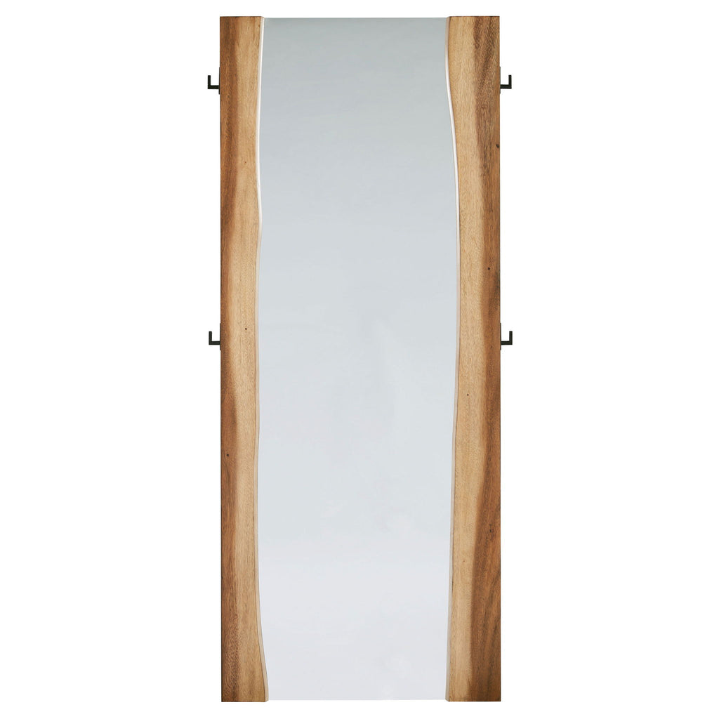 Beverly - Floor Mirror With Live Edge Design - Walnut