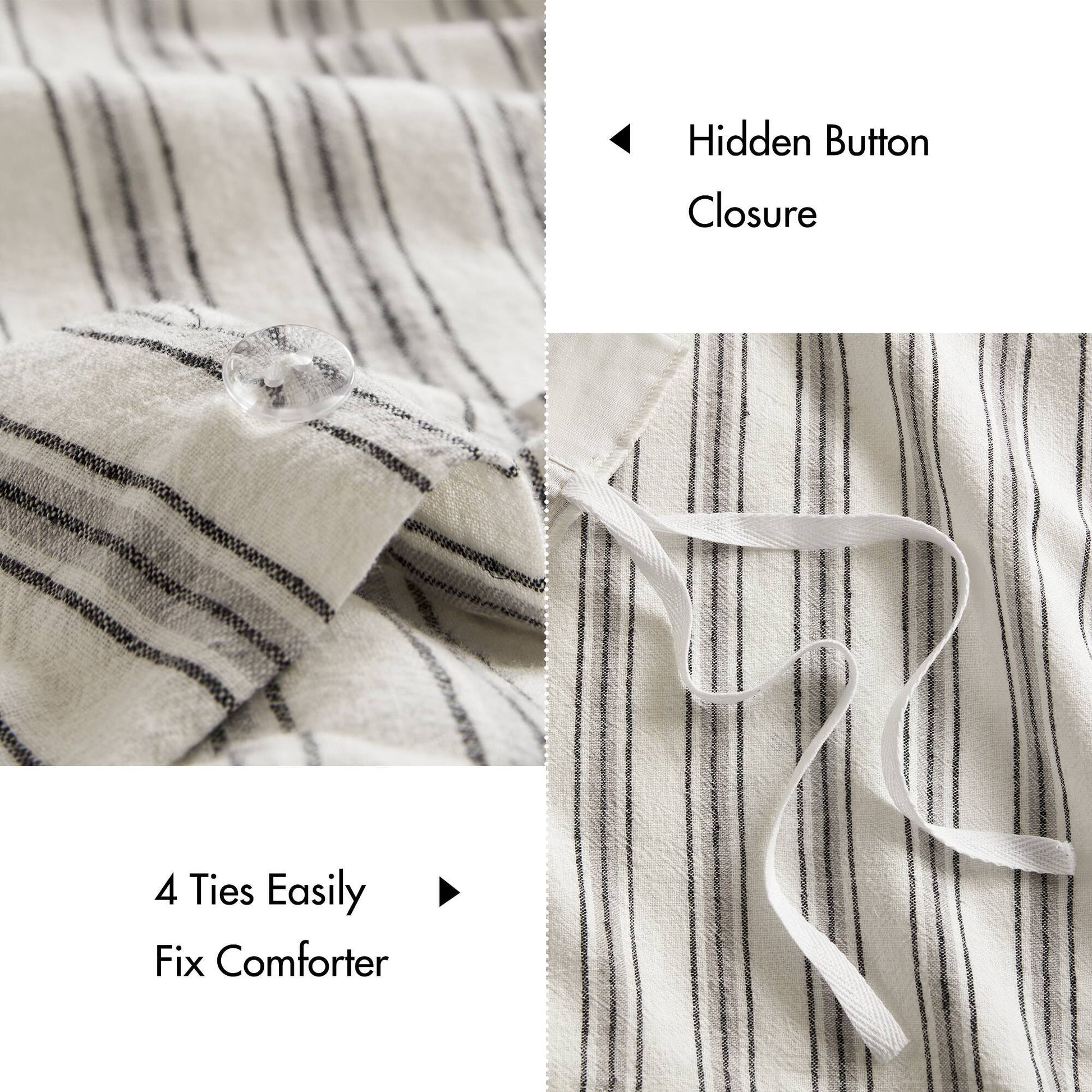 Etta - 3 Piece King Duvet Set - Gray