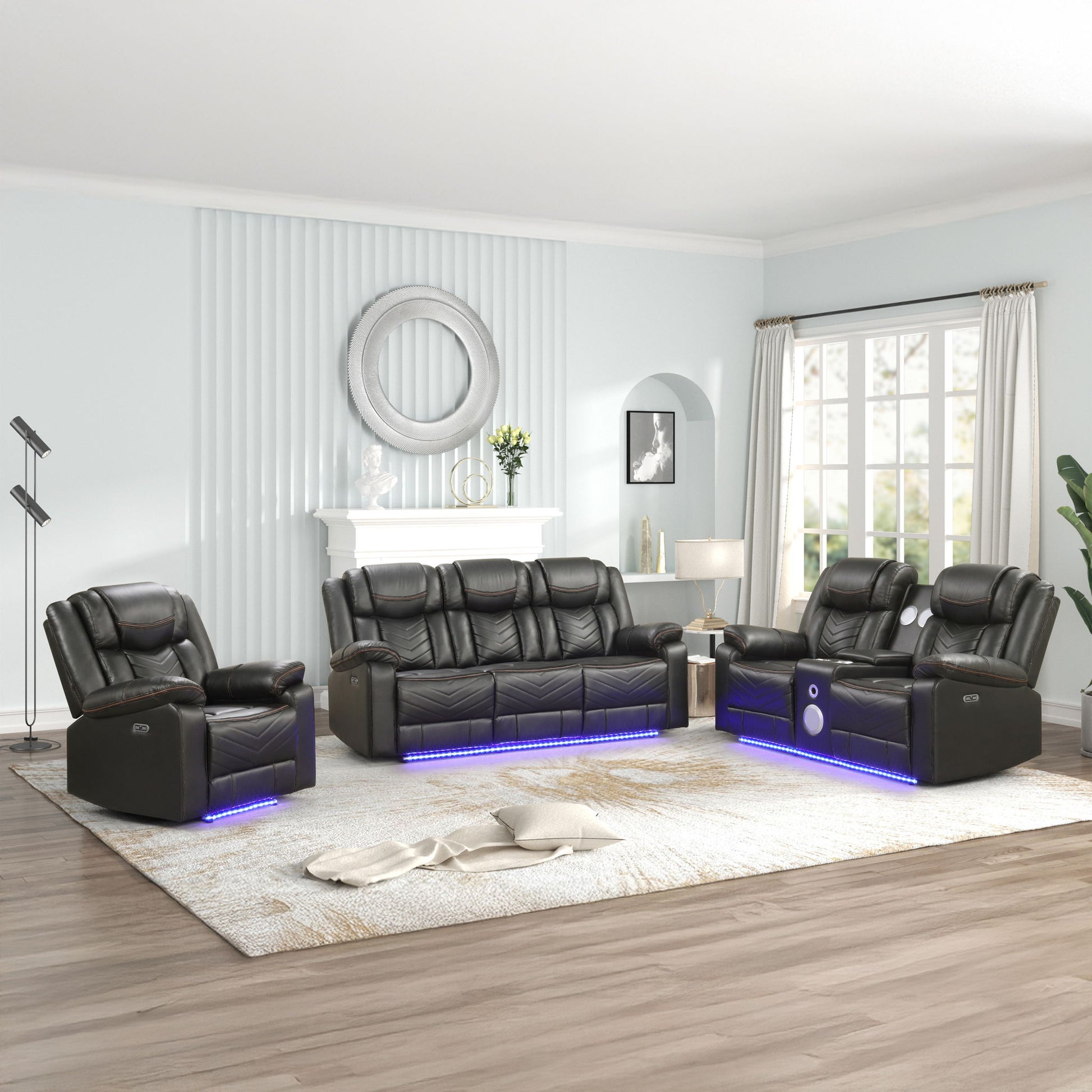 Challenger - LED Power Recliner Set