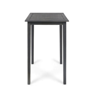 Outdoor Minimalist Acacia Wood Square Bar Table