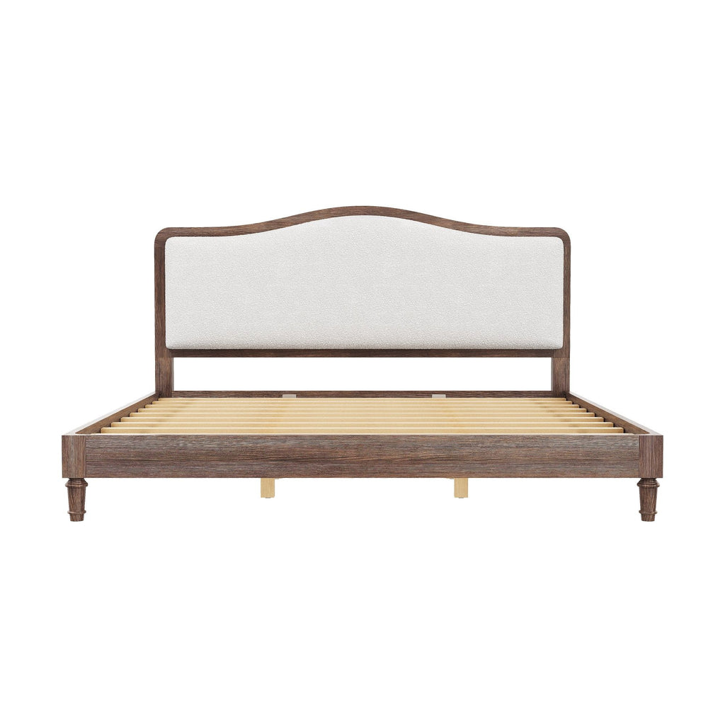 Platform Bed With Upholstered Headboard