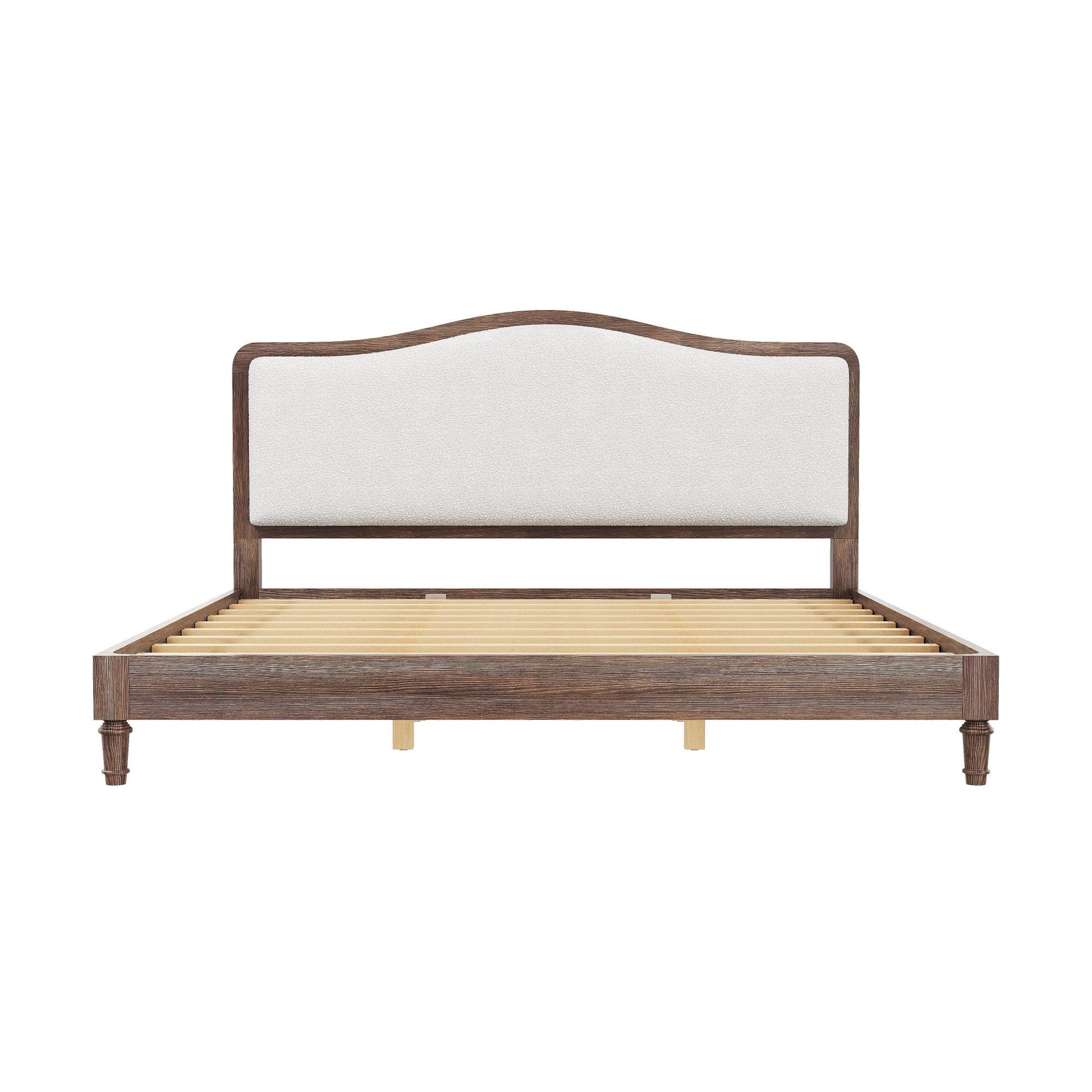 Platform Bed With Upholstered Headboard