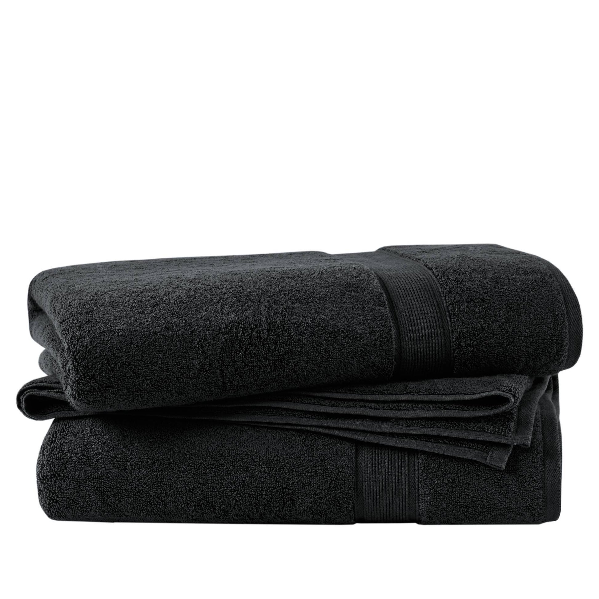800GSM Ultra-Soft Absorbent Towel Set - Black