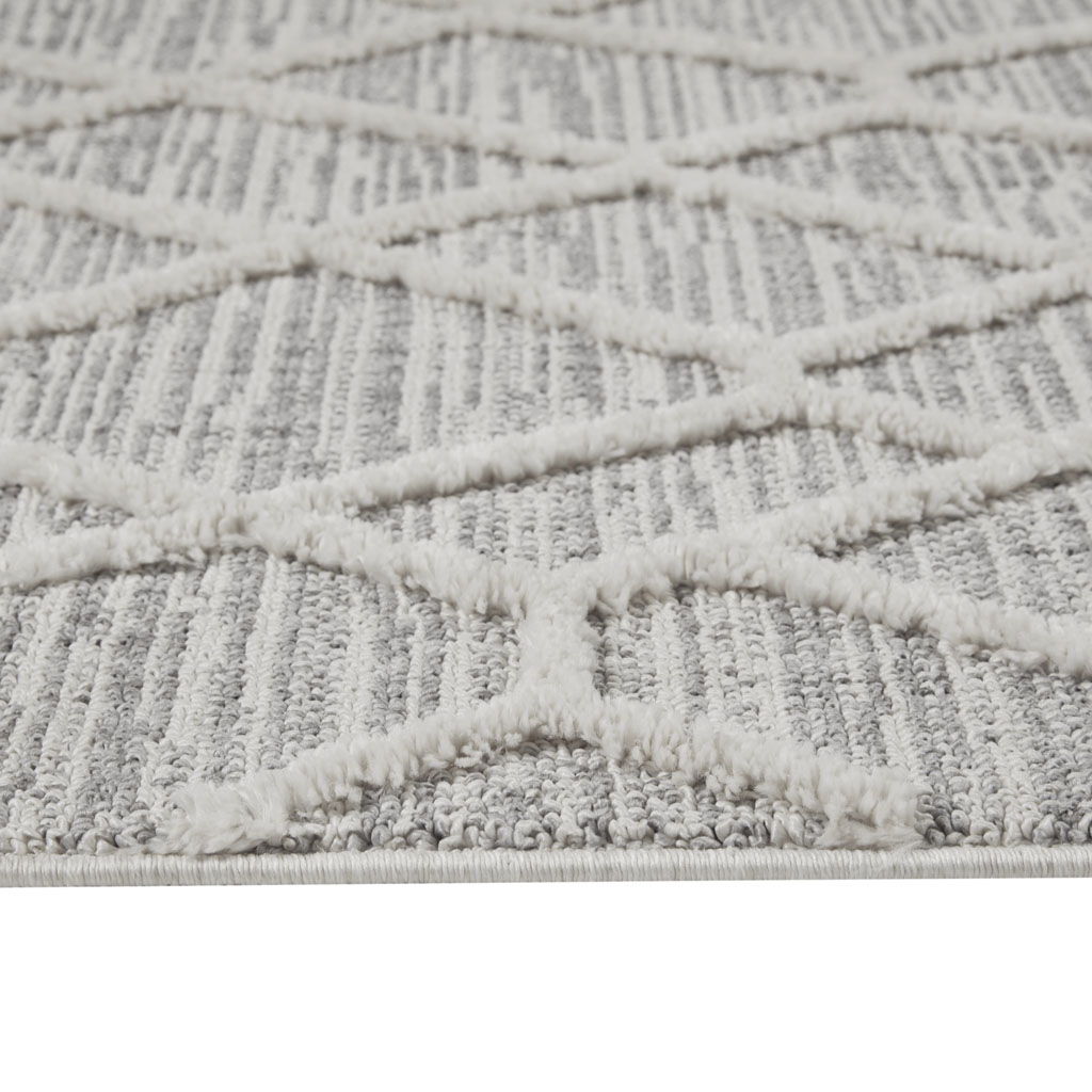 Ashley - 5' x 7' Terni Pebble Indoor Area Rug - Gray / Cream