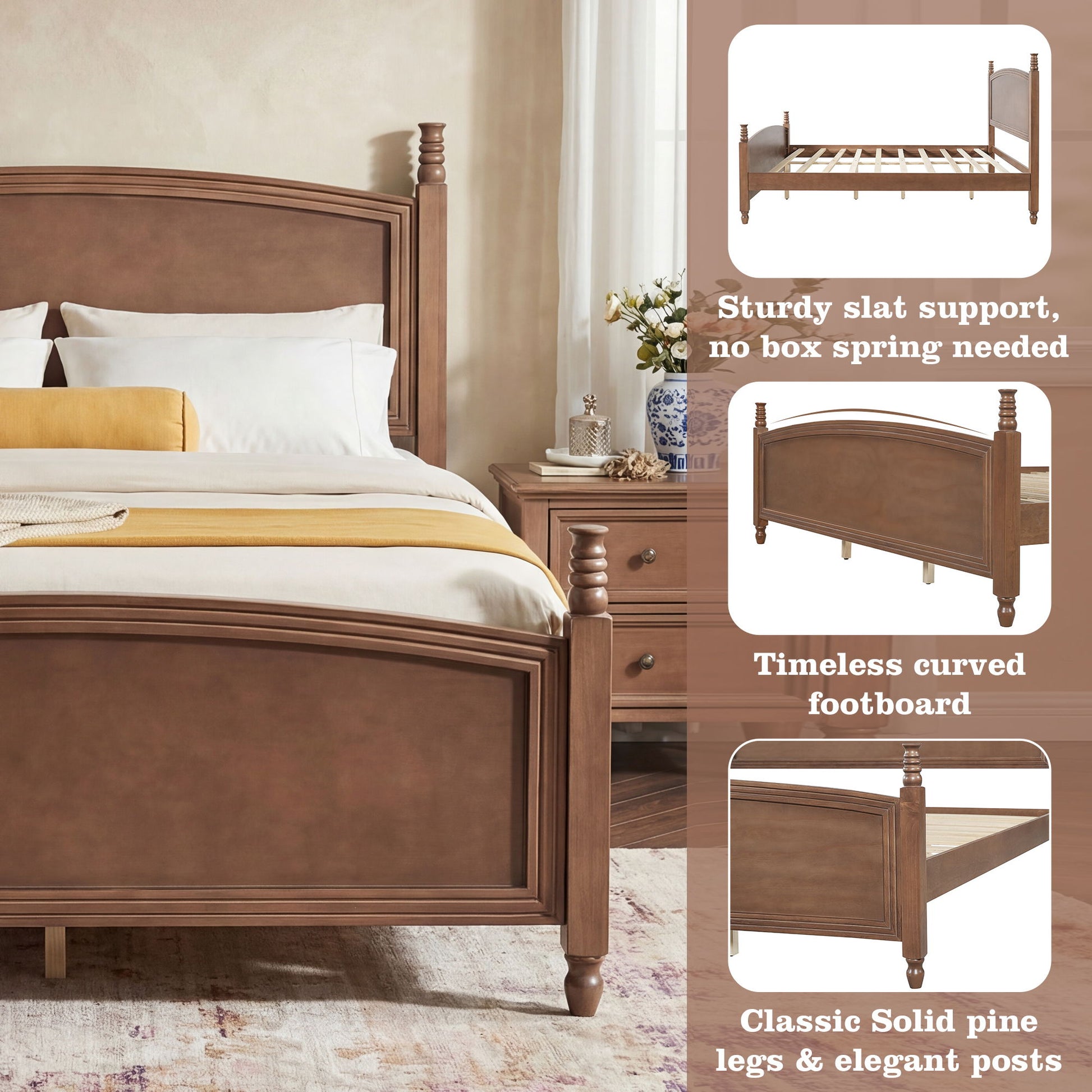 Bed Frame With Headboard & Footboard