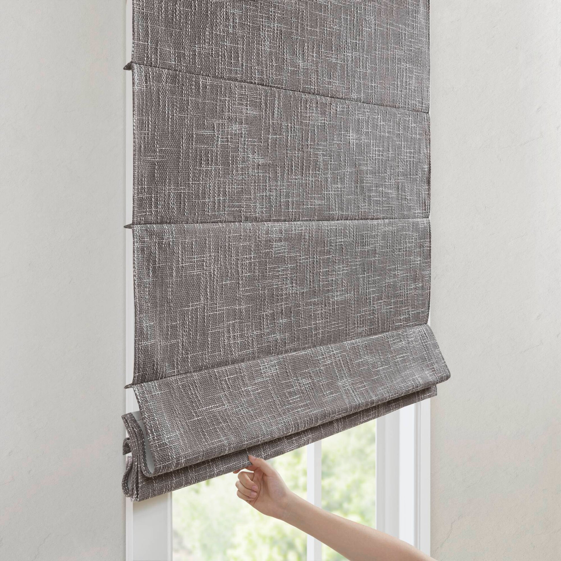 Quincy - 33x64" Total Blackout Cordless Roman Shade - Gray