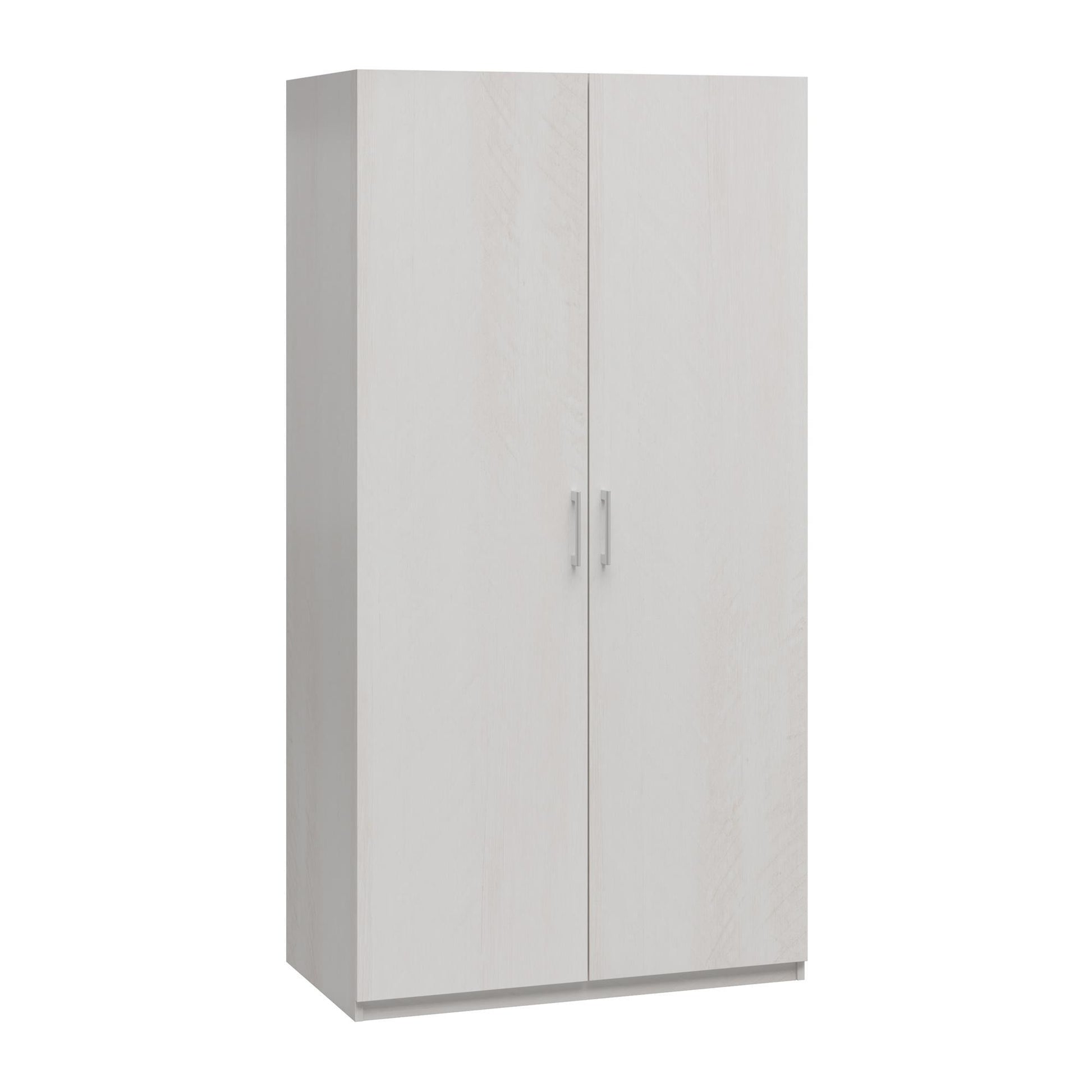 Suite Style Modular Extra Wide Wardrobe With Open Shelves - White