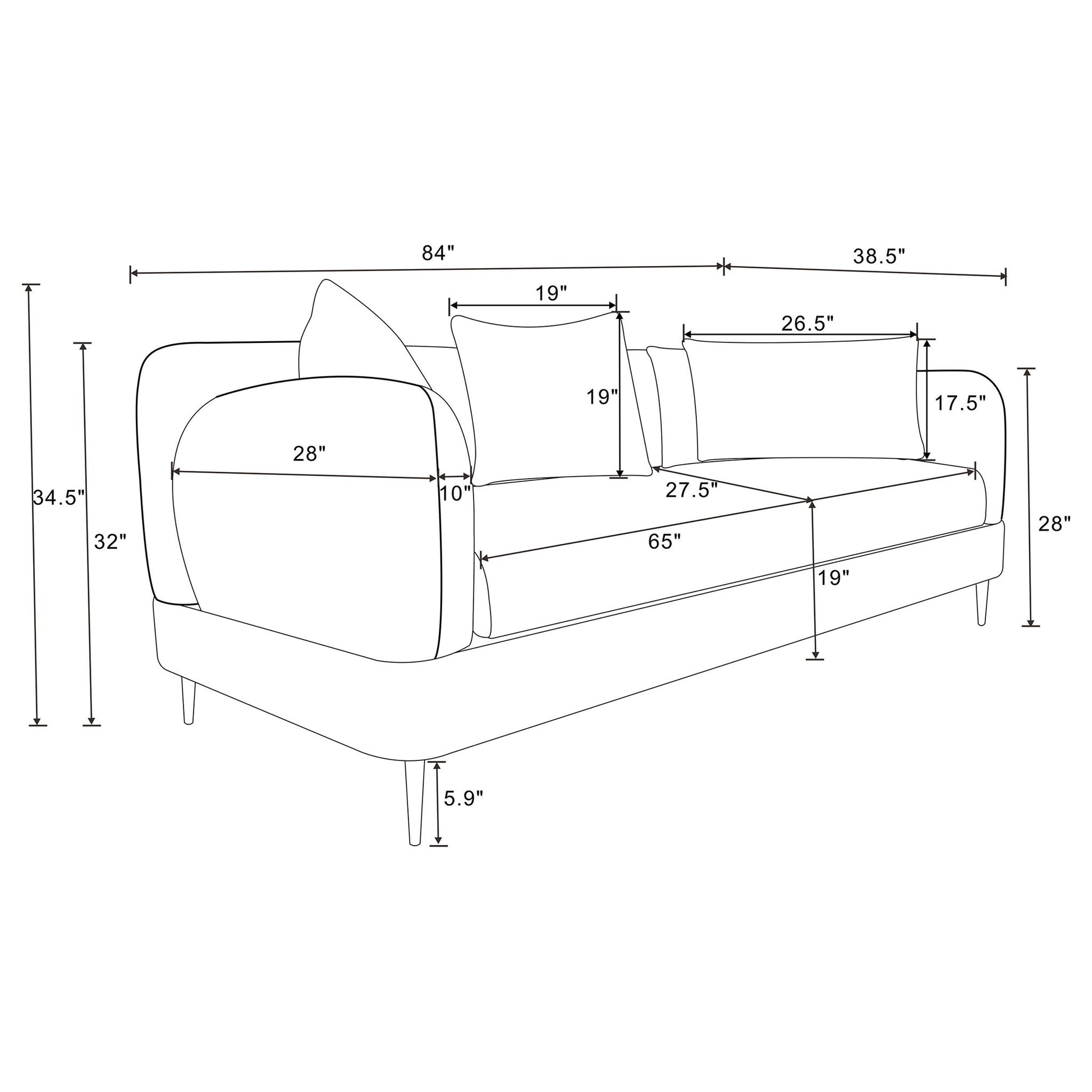 Repley - Track Arm Sofa