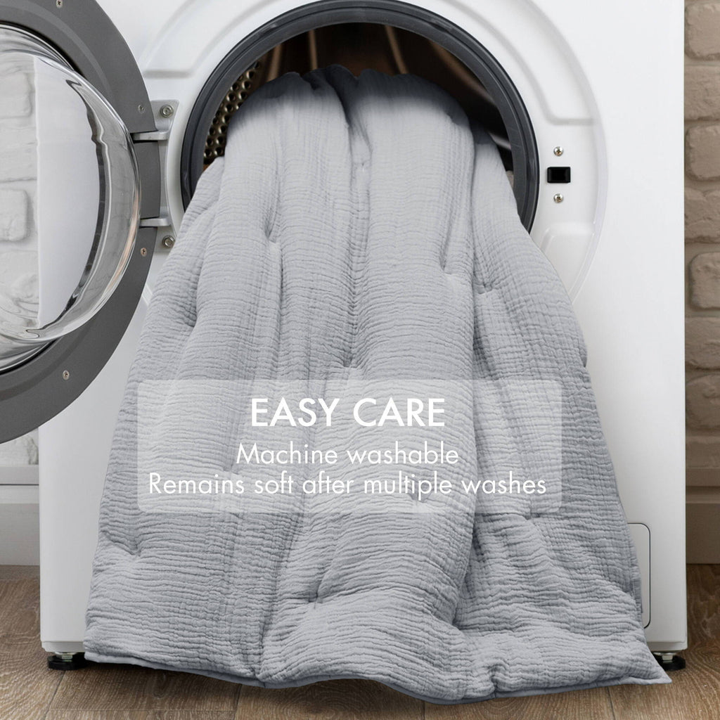 Breeze - Gauze Embroidered Euro Sham - Blue