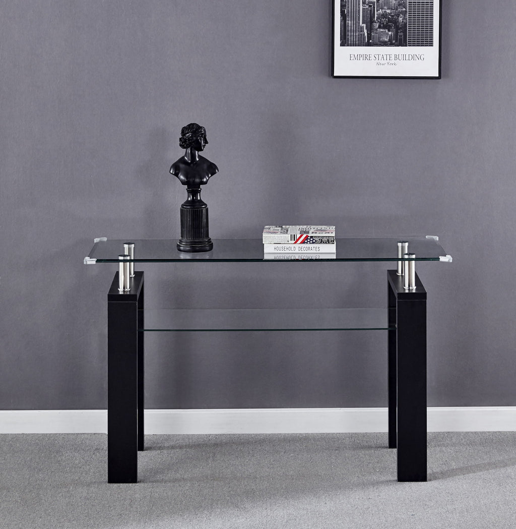 Clear Glass Top Side Table, Modern Design For Home