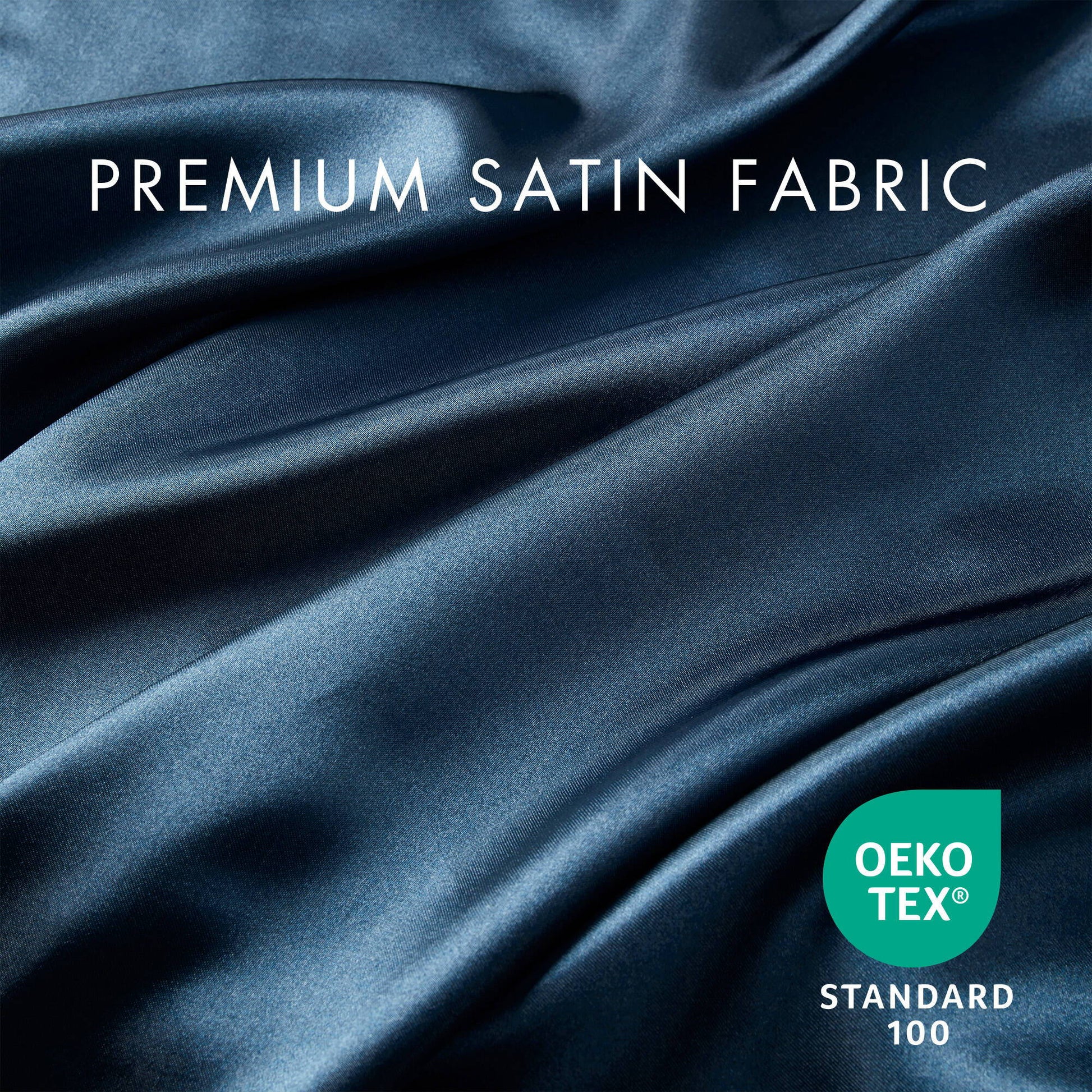 Satin - 6 Piece Full Luxury Sheet Set - Midnight Blue