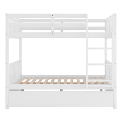 Gewnee - Full-Over-Full Kids Bunk Bed With Twin Trundle - White