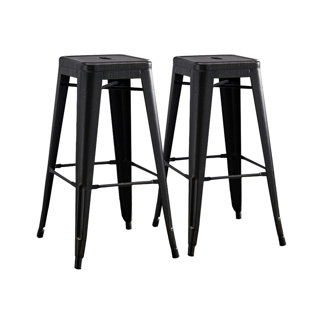 Backless Bar Stools (Set of 2) - Black