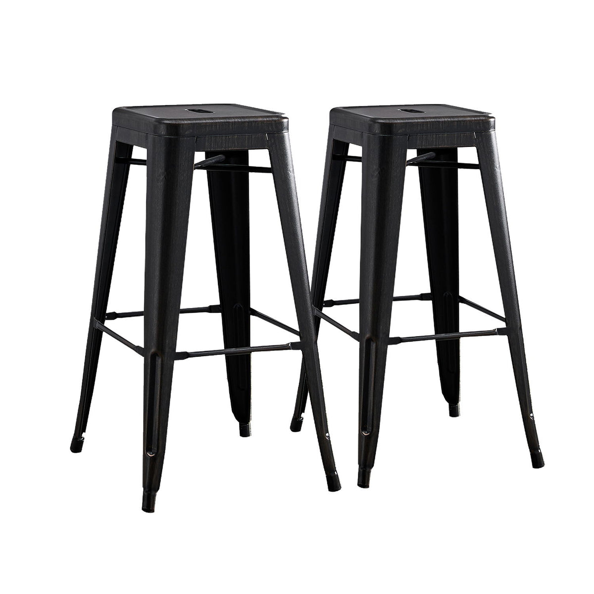 Backless Bar Stools (Set of 2) - Black