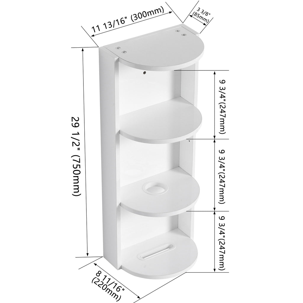 Bathroom Wall Mounted Storage Rack With Float Mounting Design