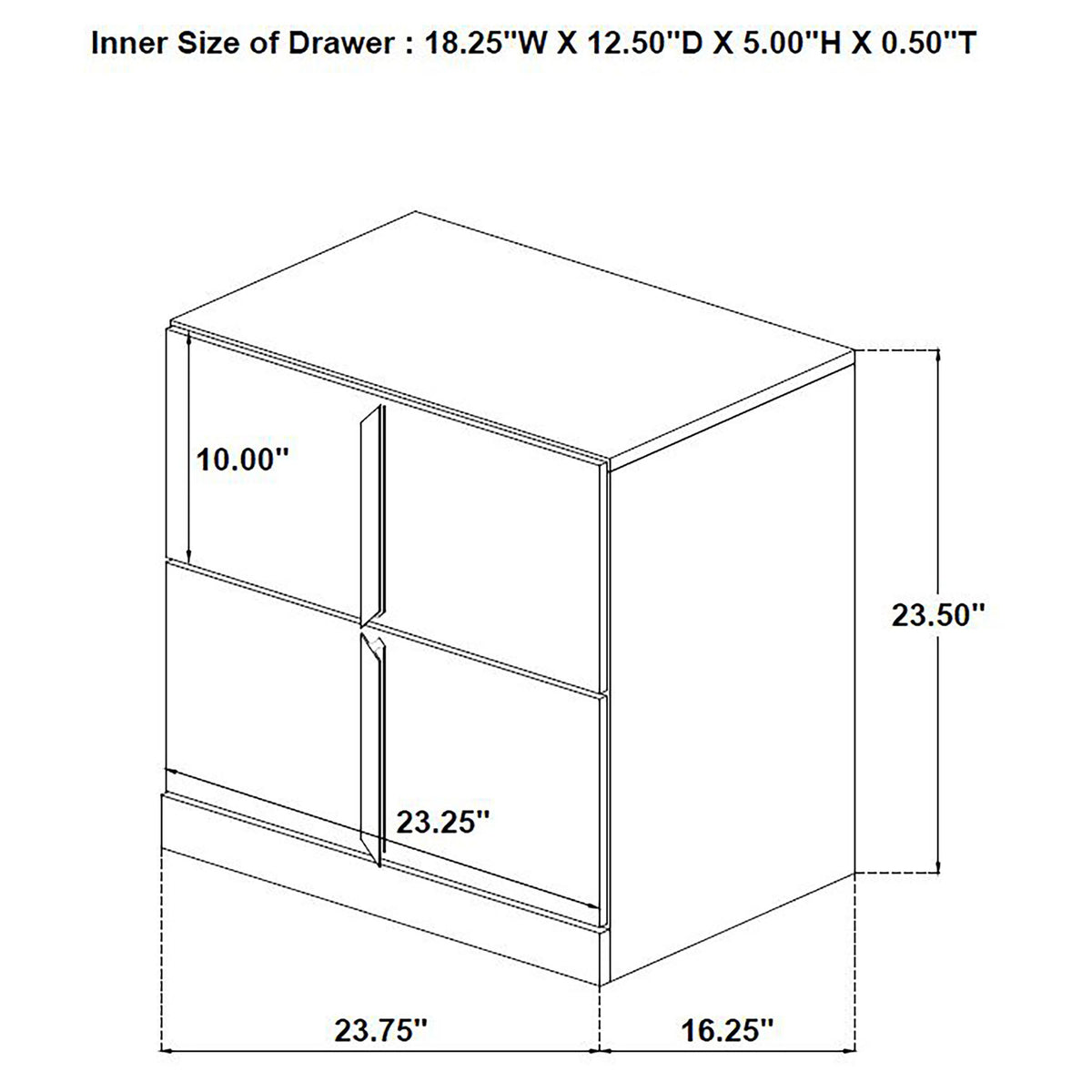 Lauryn - 2 Drawer Nightstand - Gloss White