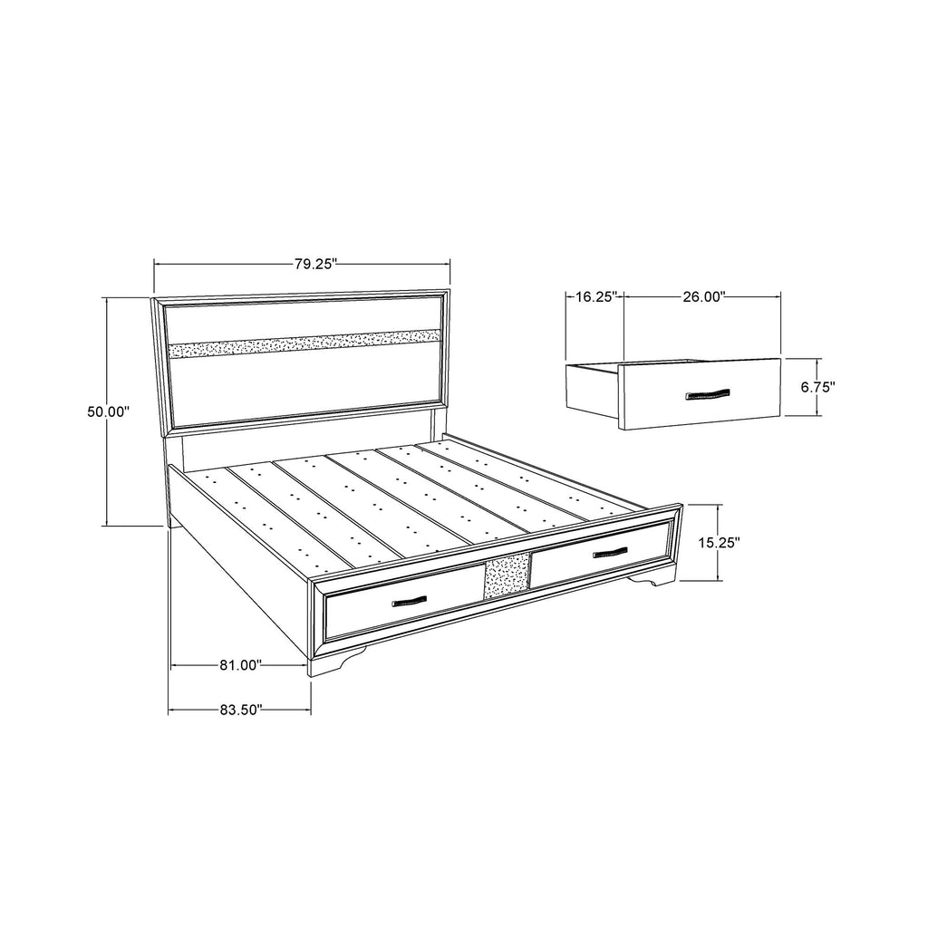 Ryder - 5 Piece Bedroom Set With Drawer Footboard