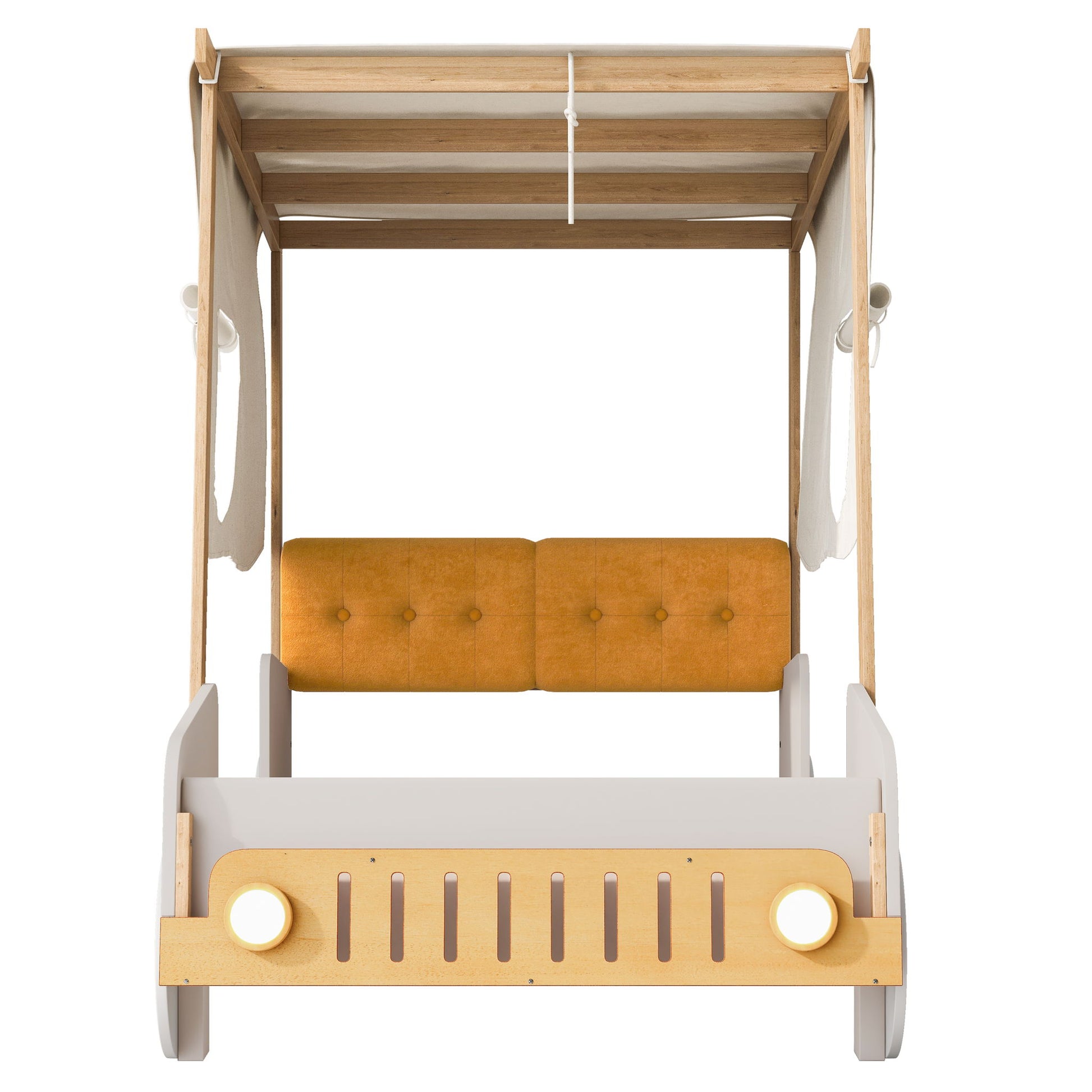 Car Bed With Pillow, Ceiling Cloth And LED